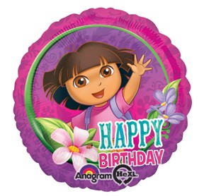 18" Dora Party Foil Balloon