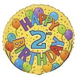 18in 2nd Birthday Foil Balloon