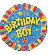 18" Birthday Boy Mylar Foil Balloon 
