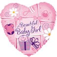 9" Airfill Beautiful Baby Girl Balloon