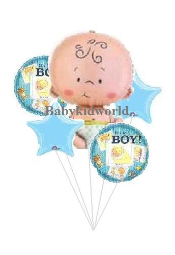 Jumbo Baby with It's A Boy Balloon Bouquet