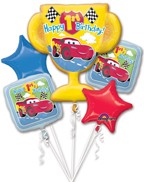 Disney Cars 1st Birthday Balloon Bouquet