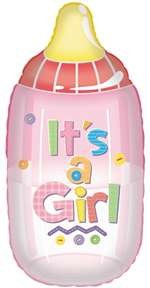 It's a Baby Girl Milk Bottle Balloon