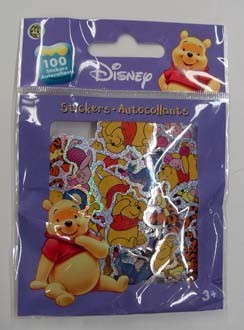 Winnie the Pooh Die Cut Mini Stickers, 100 PCS