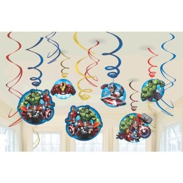 Avengers Swirl Decorations 12pcs
