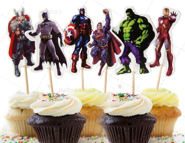 Avengers Cupcake Pics 12pcs