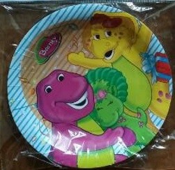 Barney and Friends 9in Paper Plate