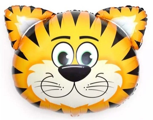 35" Tiger Head Foil Balloon