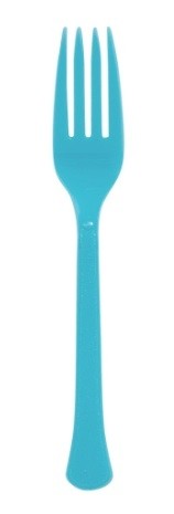 Blue Premium Plastic Forks 25pcs