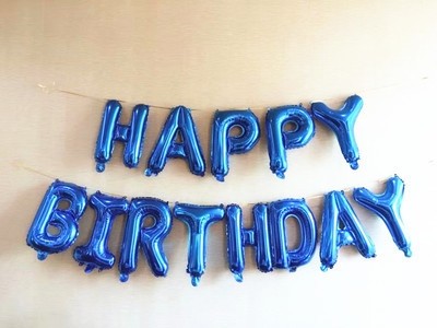 16" HAPPY BIRTHDAY blue colours foil balloons