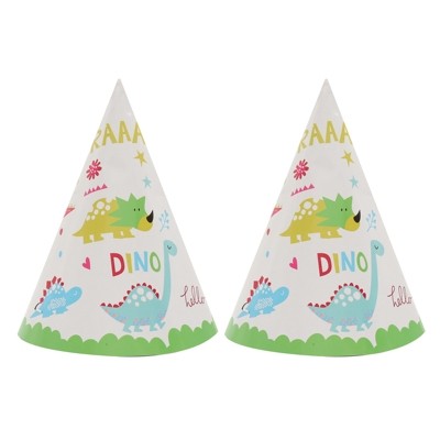 Dinosaur party cone hats 6pcs per pack