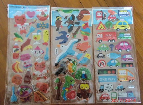 Korea Cute Bubble Stickers, 6 sheets