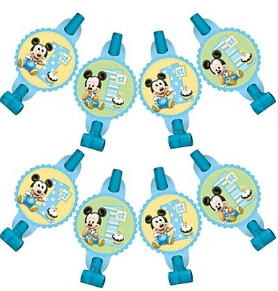 Mickey Mouse 1st Birthday Blowouts 8ct