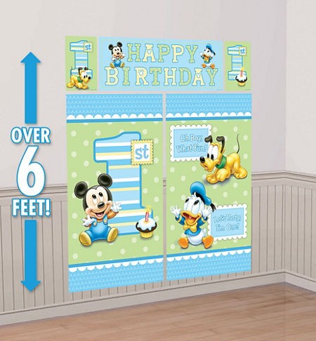 Mickey Mouse 1st Birthday Scene Setter
