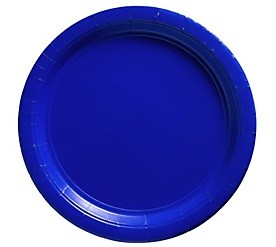 Royal Blue Paper Dessert Plates 25pcs