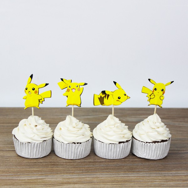 Pikachu Cupcake Pics 12pcs
