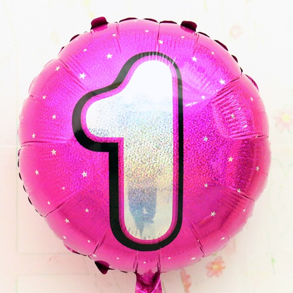 18" Pink Shinny #1 Foil Balloon