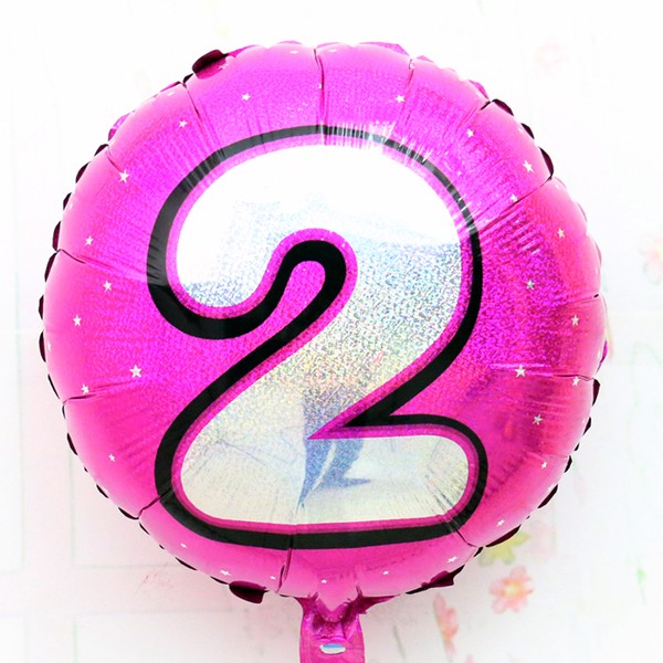 18" Pink Shinny #2 Foil Balloon