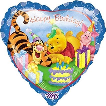 18in Winnie the Pooh & Tigger Happy Birthday