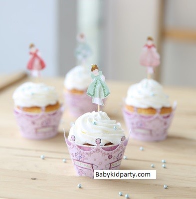 Princess Cupcake skirting and cupcake pics Set 12pcs