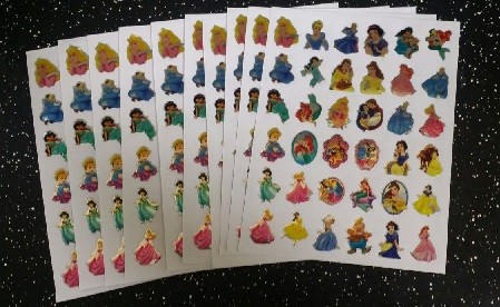 Princess Stickers 10 sheets per pack 