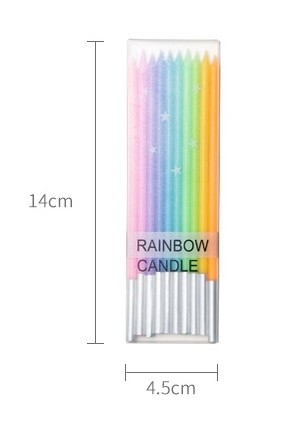 Rainbow Long Candles