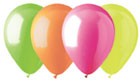12" Neon Coloured Assorted Latex Balloons