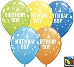 11" Qualatex Birthday Boy Assortment