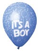 12" Pastel Blue "It's A Boy" Latex Balloons