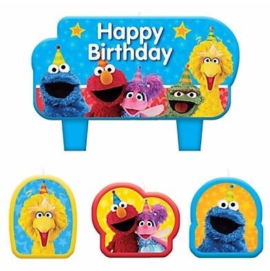 Sesame Street Birthday Candles 4pcs