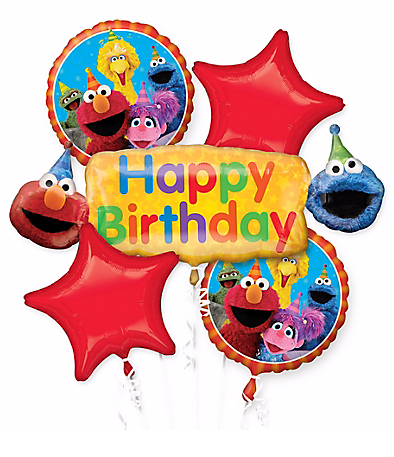Sesame Street Birthday Balloon Bouquet