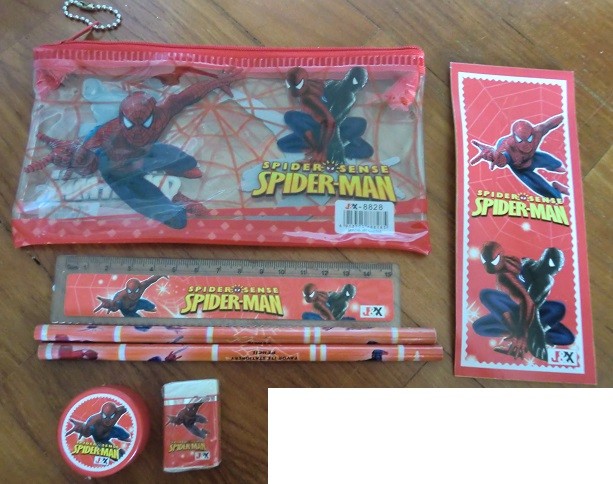 Spiderman 7pcs stationary set 