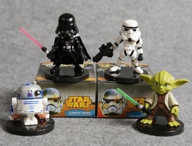Star War Series Cake Topper Set. ( 4 Pieces ) 