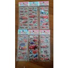 Cars Bubble Stickers, 6 sheets