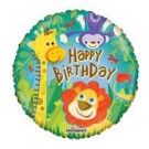 9" Airfill Only Birthday Jungle Foil Balloon