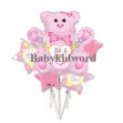 Pink Teddy Bear Balloon Bouquet
