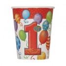 1st Birthday Balloons 9 oz. Paper Cups