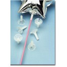 12" White Balloon Stick and Clear Cello Balloon Cups