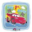 18" Disney Cars Happy 1st Birthday Square Balloon