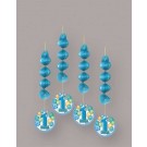 First Birthday Blue Balloons Hanging Decoration