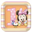 Minnie Mouse 1st Birthday Dessert Plates
