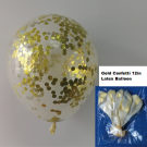 12in Gold Confetti Latex Balloon 1pc
