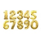 16in Gold number Foil Balloon
