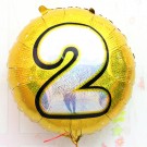 18" Gold Shinny #2 Foil Balloon