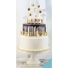 Gold Happy Birthday Candles
