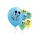 12" Mickey Mouse 1st Birthday Latex Balloons