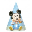 Mickey Mouse 1st Birthday Party Hats 8pcs