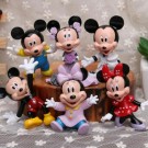 Mickey Minnie Mouse 6 Pieces Figurines Cake Topper Playset.