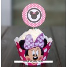 Minnie Cupcake skirting and cupcake pics Set 12pcs