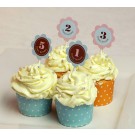 Happy 1st Birthday Cupcake Pick Deco